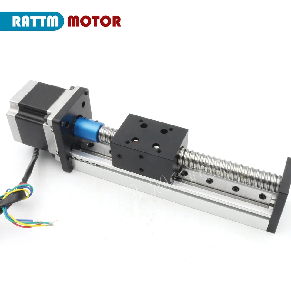 【IT】CNC Guida lineare Linear Slide Table Guide Rail 100mm + Nema23 Stepper Motor - Immagine 3 di 4
