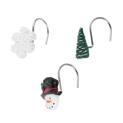 12 Pcs Vorhangringe Harz Duschvorhangringe Weihnachten Vorhanghaken