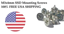 60pc M3 x 4mm Fastener For 2.5" SSD Hard Drive Phillips Screw SATA FREE USA SHIP
