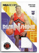 2022-23 PANINI HOOPS RISE N SHINE MATERIALS #RS-CK CHRISTIAN KOLOKO RC