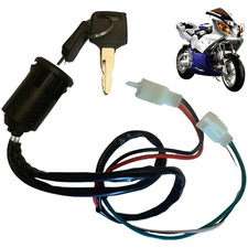 INTERRUPTOR DE ARRANQUE CON LLAVE DE ENCENDIDO 4 CABLES para MINI BICICLETA SUPER BOLSILLO X15 X19 110CC 125CC