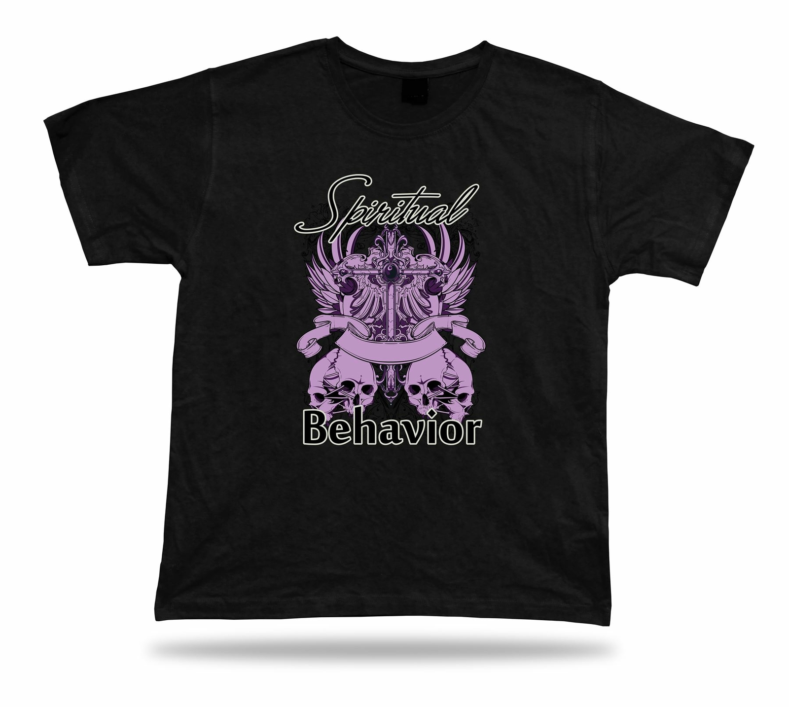 Tshirt Tee Shirt Birthday Gift Idea Spiritual Behavior Skulls Cross Holy Emblam