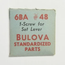 Bulova Cal 6BA Part #48 Setting Lever Screw NOS Watch Part