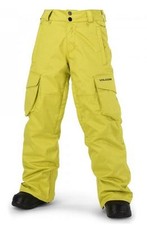 NWT BOYS VOLCOM FOLSOM INSULATED SNOWBOARD PANT 140 M citronelle green