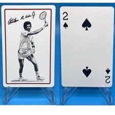 1977-78 Sports Deck Landsman Arthur Ashe Tennis HOF 2 Of Spades Poker Card Ex-Mt
