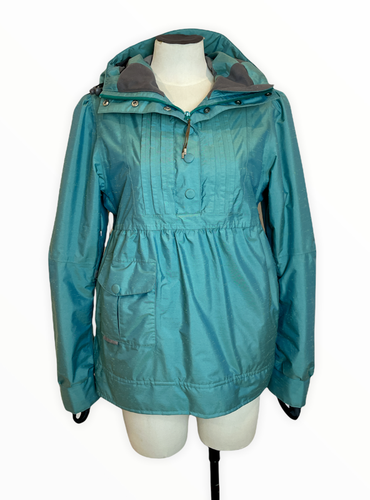 Green Hooded Snowboard Ski Jacket 