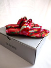 New Chicos red Floral Print Knotted Thong flat foam padded Sandals sz 8 — photo 3