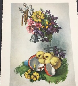 Easter Greetings German Frohliche Oftern Postcard Old ...