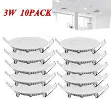 10Pack 3Inch LED Ceiling Lights Ultra-Thin Recessed Retrofits Kit 6000K Daylight