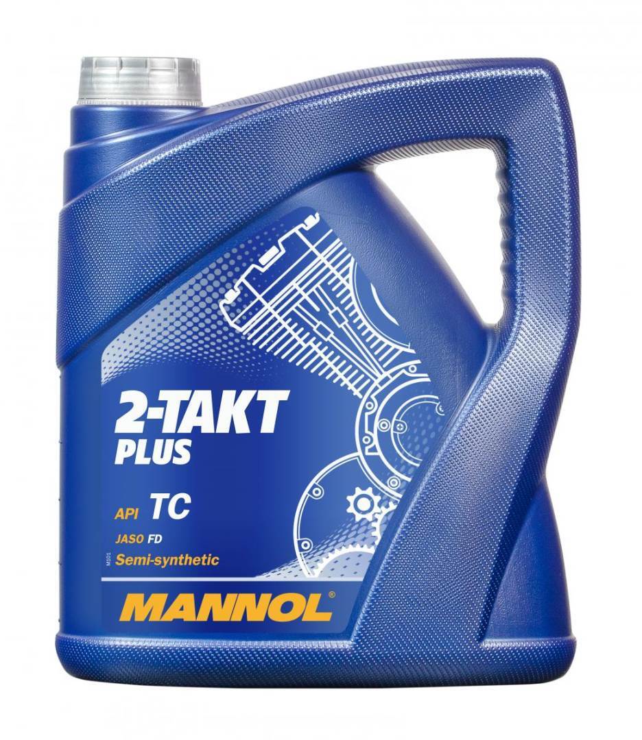 Huile de mélange Mannol 2T Plus 4L semi-synthétique pour moteur 2 temps