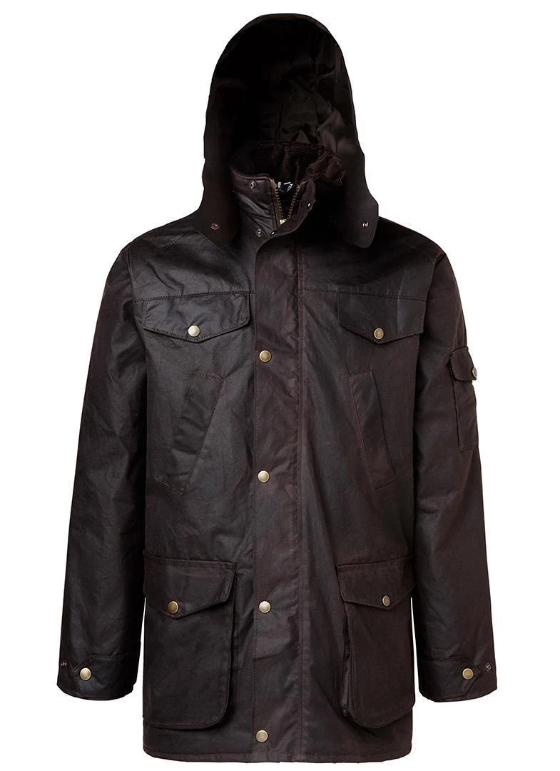 Mountain Horse Oilskin Oak Mens Jacket Dark Brown NEW Winter