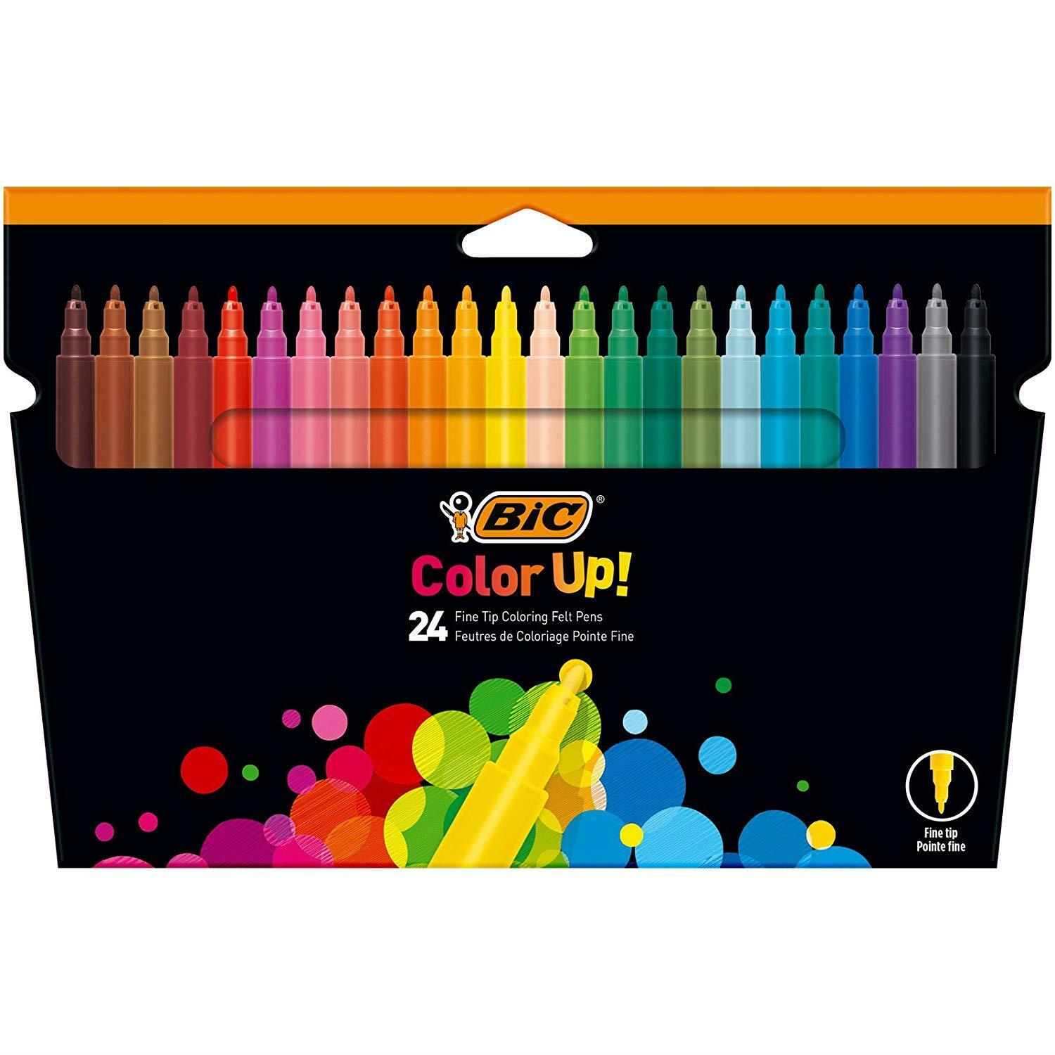 [Ref:964901] BIC Feutres de Coloriage à Pointe Fine - Couleurs Assorties, Etui