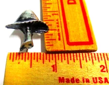 mushroom pin vintage collectible old biker vest pinback shroom shroomer