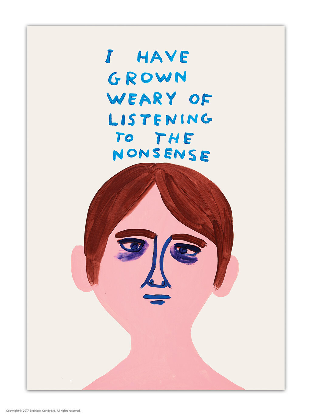 David Shrigley Brainbox Candy Postcard Funny Comedy Humour Cheeky Joke