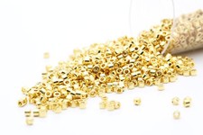 Miyuki Delicas 11/0 Duracoat Galvanized 24K Yellow Gold Plated Seed Beads DB-031