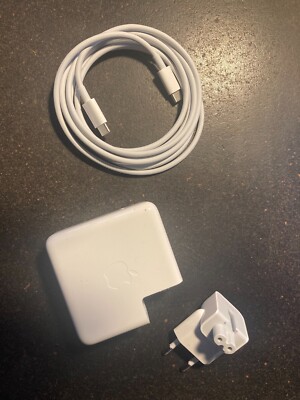 Apple Power Adapter Netzteil plus Ladekabel USB-C/61W weiß