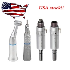 SEASKY Dental Slow Low Speed Handpiece Contra Angle Straight Air Motor 2/4Hole