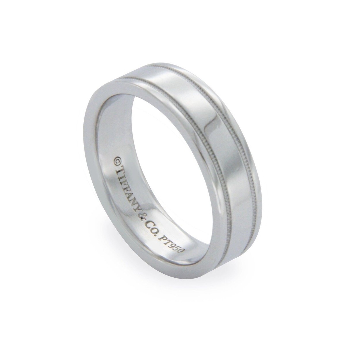 Tiffany & Co. プラチナ950リング Authentic Tiffany & Co 950 Platinum Wedding Band Ring Size