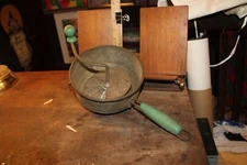 Antique Foley Green Wood Handle Crank Food Mill