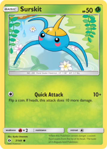 1x Surskit 7/149 Sun & Moon Pokemon TCG Card NM | eBay