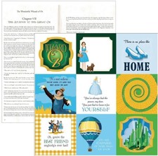 Wizard of Oz, Journaling Cards, 4x4", DS, Scrapbook Paper, Carta Bella 356006