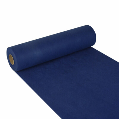 4 Tischläufer Vlies soft selection 24m x 40cm dunkelblau auf Rolle Party Papstar