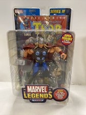 Vintage NEW 2002 MARVEL LEGENDS THOR SERIES 3 TOYBIZ ACTION FIGURE W  COMIC BOOK