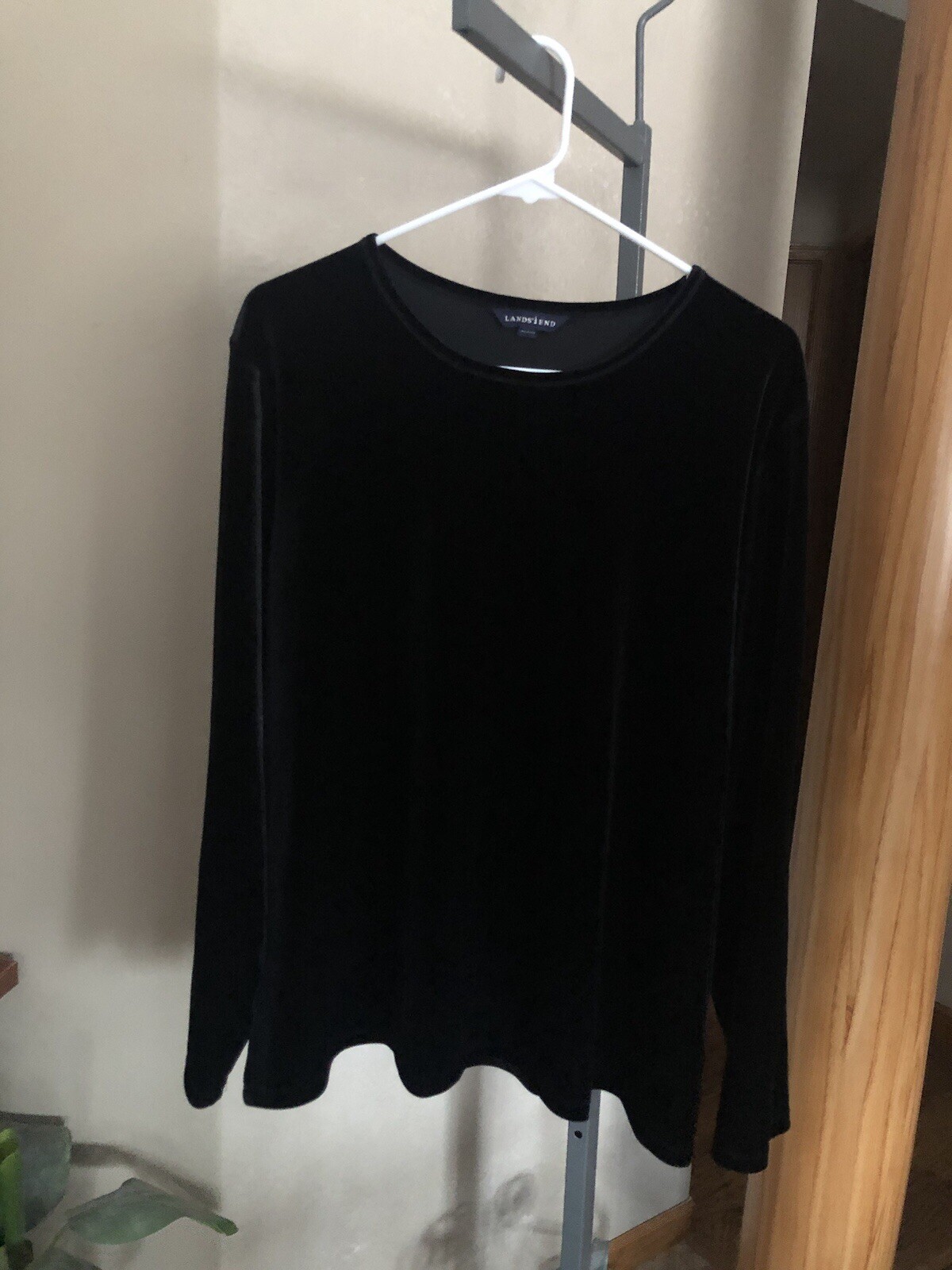 Women's Lands' End Black Long Sleeve Top Size 2X Excellent Condition