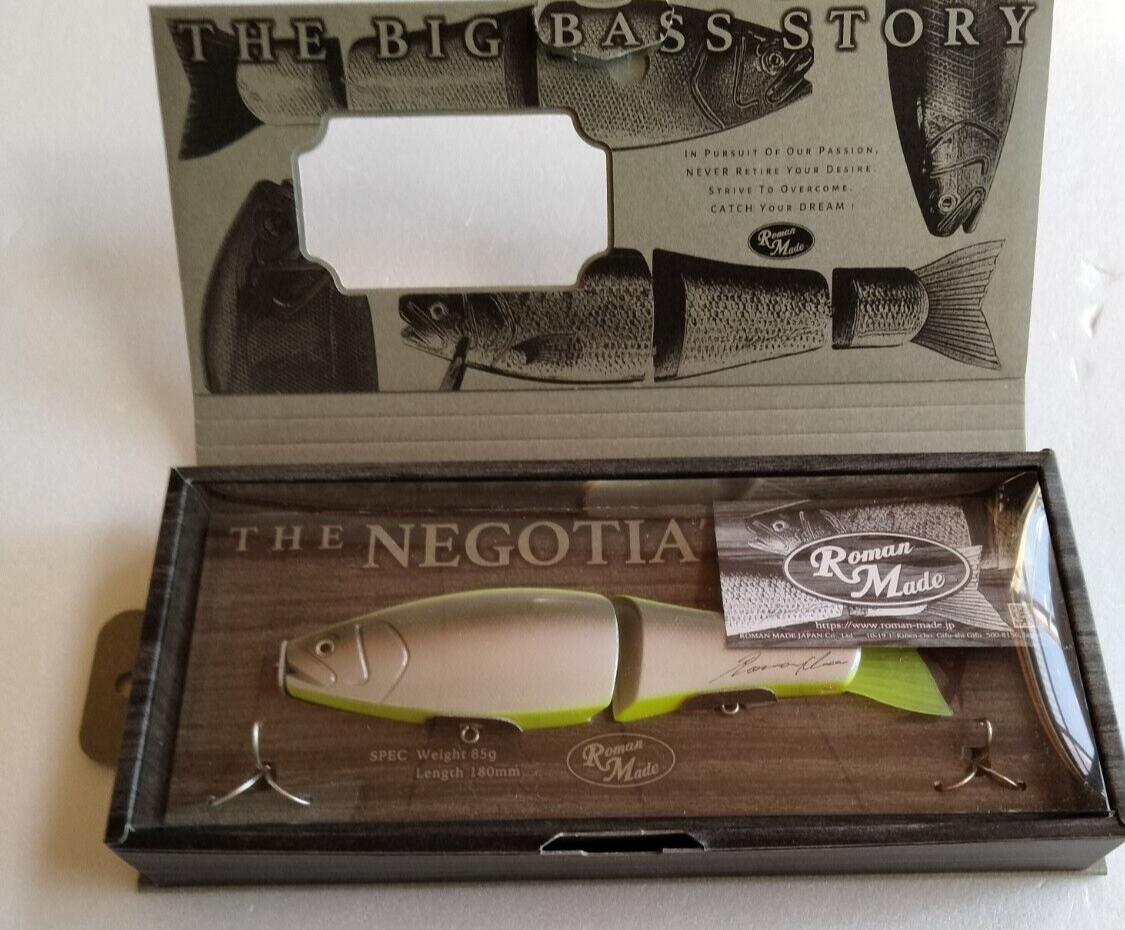 2 Lot LIMITED Roman Made Negotiator JDM Japan Glide wood swimbait rare lure NIP - Image 18