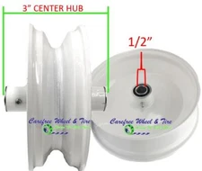 8" STEEL Rims for Wheelbarrow SOLID Tires