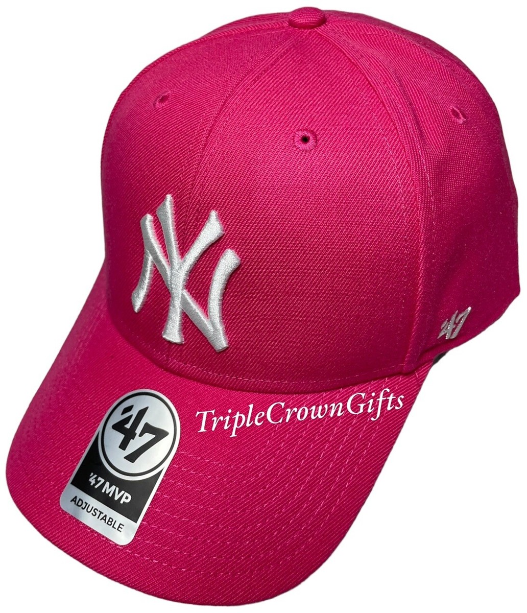 New Era Hot Pink NWT New York Yankees Cap Size 7 5/8 Yankees 00 SS 59FIFTY New Era Beetroot Pink Fitted Hat Grey  main image 3