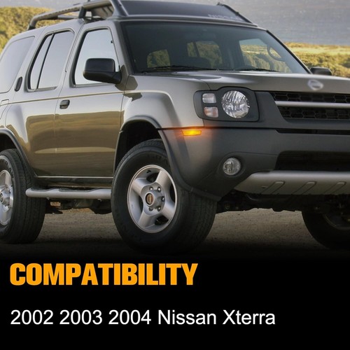 2PCS Smoked Lens Amber LED Front Park Side Marker Lights For 02-04 Nissan Xterra - Picture 3 of 7