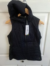 Smartwool Smartloft  Insulated Hoodie Vest Merino Wool  Black Womens Size S Nwt