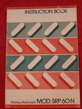 Instruction Book For Knitmaster Ribbing Attachment Mod Srp 60