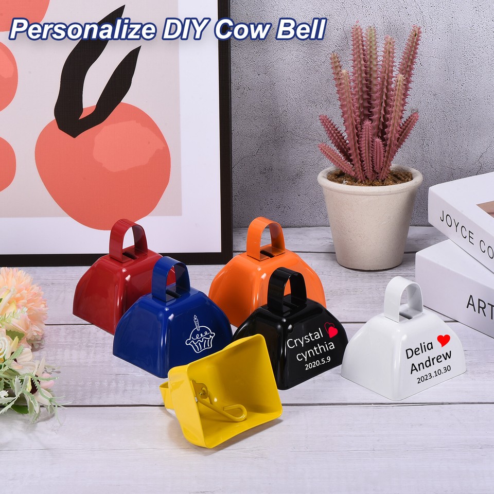 6pcs Cow Bells for Football Games,3inch Cowbells for Sporting Events