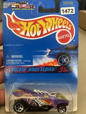 1996 Hot Wheels Turbo Flame -Rockin' Rods Series -#3 of 4 -#571 -Unopened NIP