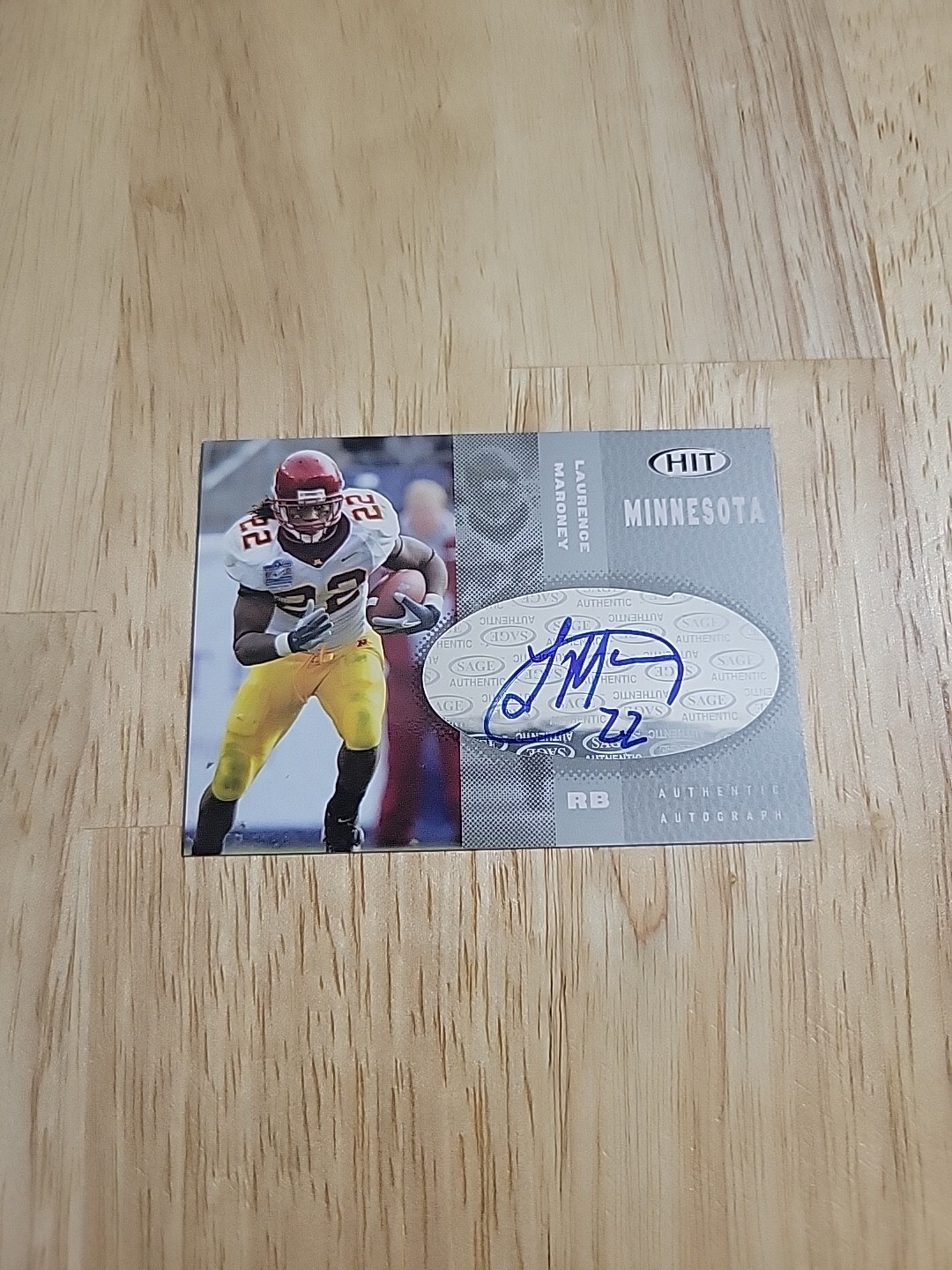 Laurence Maroney SA-GE Hit Autographs #A22 Silver