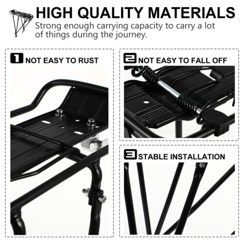 Bike Luggage Rack cargo carrier Adjustable Bike Cargo Rack With Disc Brake - Picture 11 of 12