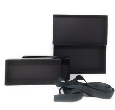 小物入れ PRADA STORAGE BOX Authentic Prada Silver/Black Logo Empty Storage Box | eBay
