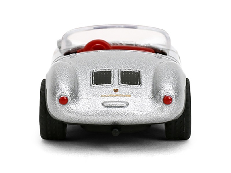 1955 PORSCHE 550 SPYDER SILVER 1/64 DIECAST MODEL CAR BY MAJORETTE