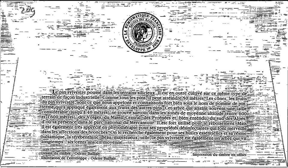 Monaco SC# 1772 FDC 1991 Conifers Scots Pine - A02781 - Image 2 of 2