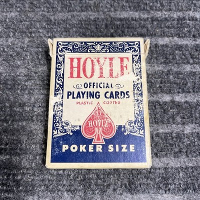 Vintage Hoyle Official Blue Poker Playing Cards Deck Nevada Finish NO BARCODE