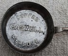 1940S CASWELL COFFEE MEASURE METAL "ABOVE ALLOTHERS" NATIONAL CREST COFFEE 9" — photo 2