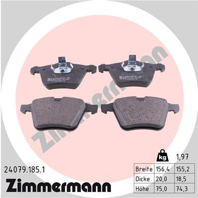 Zimmermann Bremsbelagsatz, Scheibenbremse 24079.185.1 FüR Jaguar-image