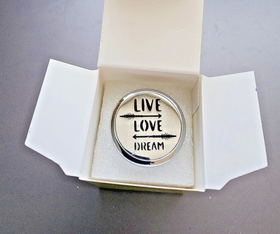 New! 30mm LIVE LOVE DREAM SS Aromatherapy Car Vent Clip Diffuser Aromatherapy