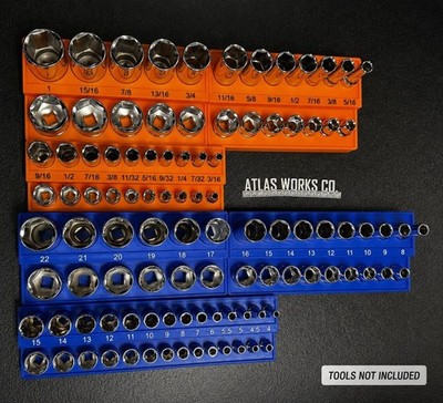 Capri Tools Socket Set Organizer, 1/4'' 3/8'' Drive SAE Metric - CP12110, CP12320