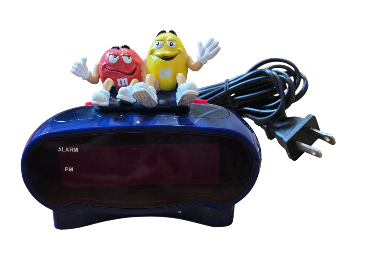 2003 Y2K M&M Digital Alarm Clock Red & Yellow M&M's Blue Clock | eBay