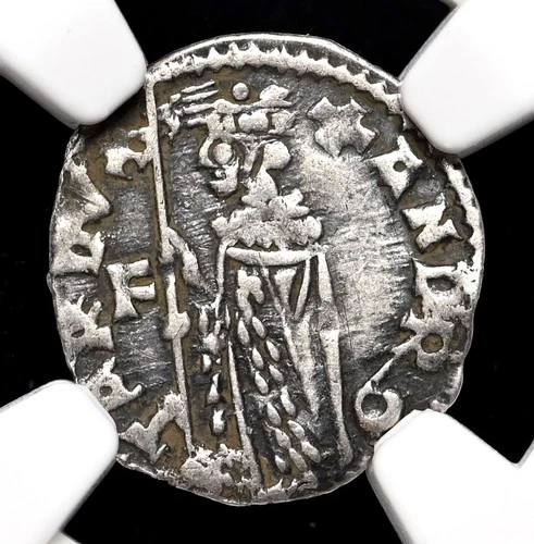 ITALY, Venice. Doge Andrea Contarini, 1368-1382. Silver Soldino, NGC XF45