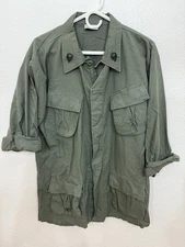 Rothco BDU Mens Medium Military Ripstop Jungle Jacket Slant Pockets Vietnam