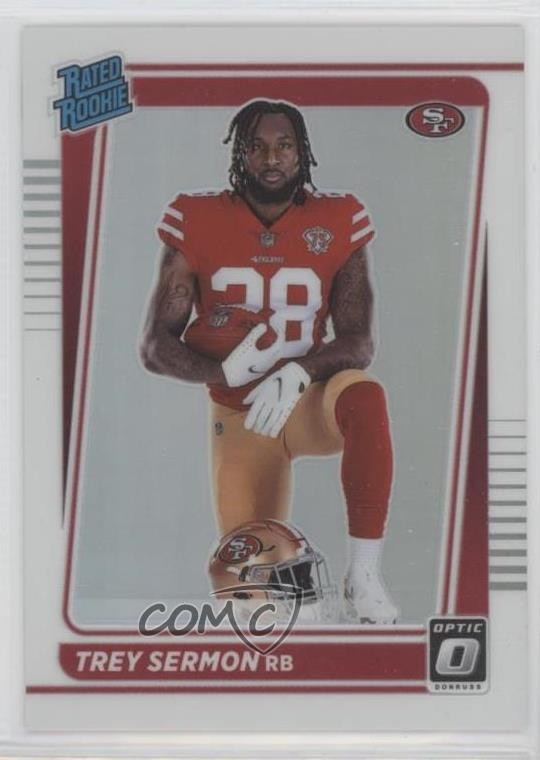 2021 Panini Donruss Optic Rated Rookie Holo Prizm Variation Trey Sermon #224 7l6